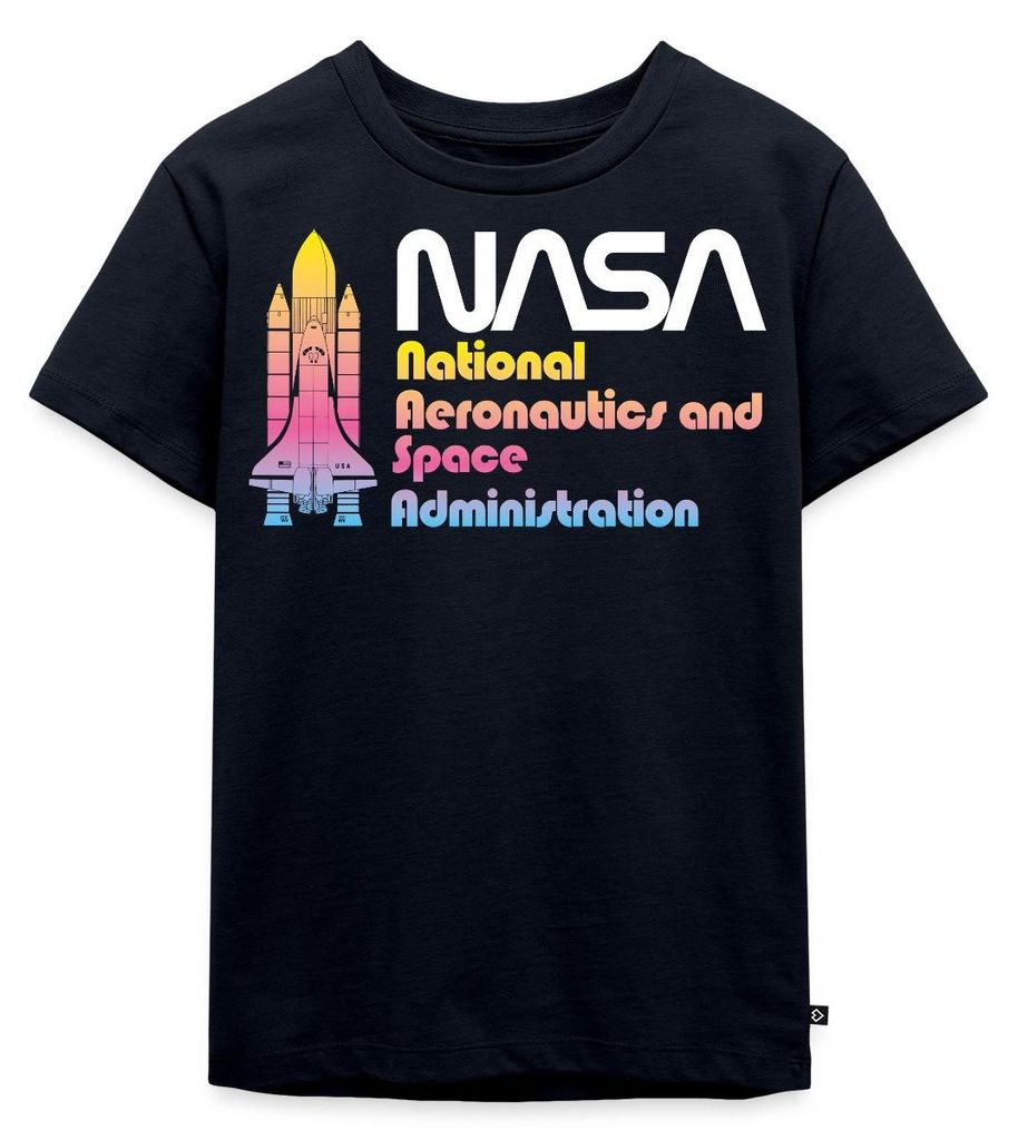 Spreadshirt NASA Kinder Premium T-Shirt, 110/116 (4 Jahre), Navy