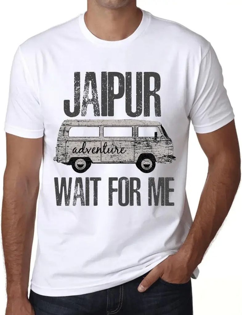 Herren Grafik T-Shirt Abenteuer warten auf mich in Jaipur – Adventure Wait For Me In Jaipur – Öko-Verantwortlich Vintage Jahrgang Kurzarm Lustige