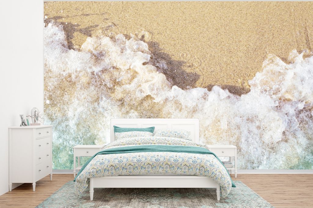 MuchoWow Fototapete für Wohnzimmer oder Schlafzimmer Wandtapete Vinyl Motivtapete Golf - Strand - Meer - Wasser - 375x280 cm - Schlafzimmer tapete