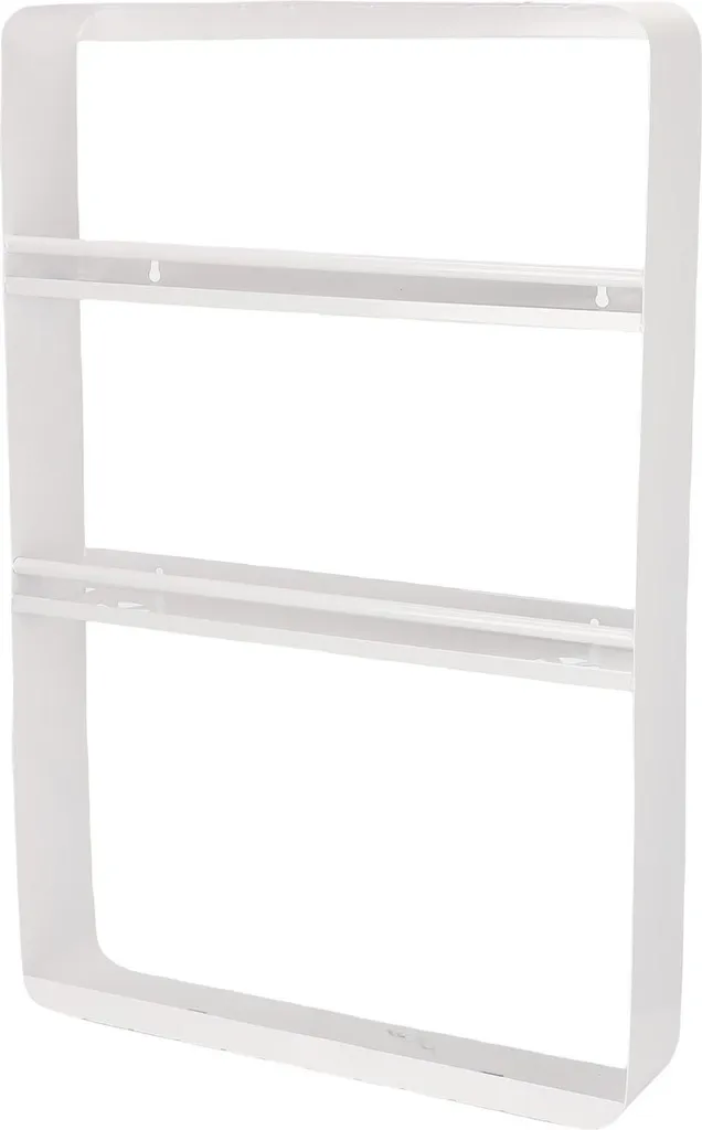 Étagère de rangement 3 niveaux acier blanc sans perçage pour WC