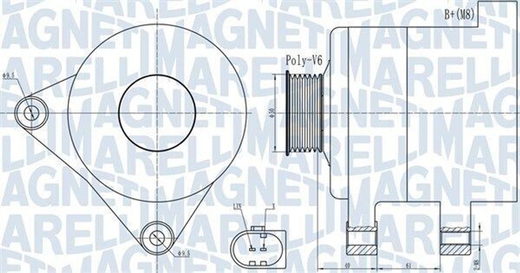 MAGNETI MARELLI 063731986010 Lichtmaschine Generator LiMa 140A 14V für VW Golf VII Schrägheck (5G1, BQ1, BE1, BE2) Golf VII Variant (BA5, BV5) T-Roc
