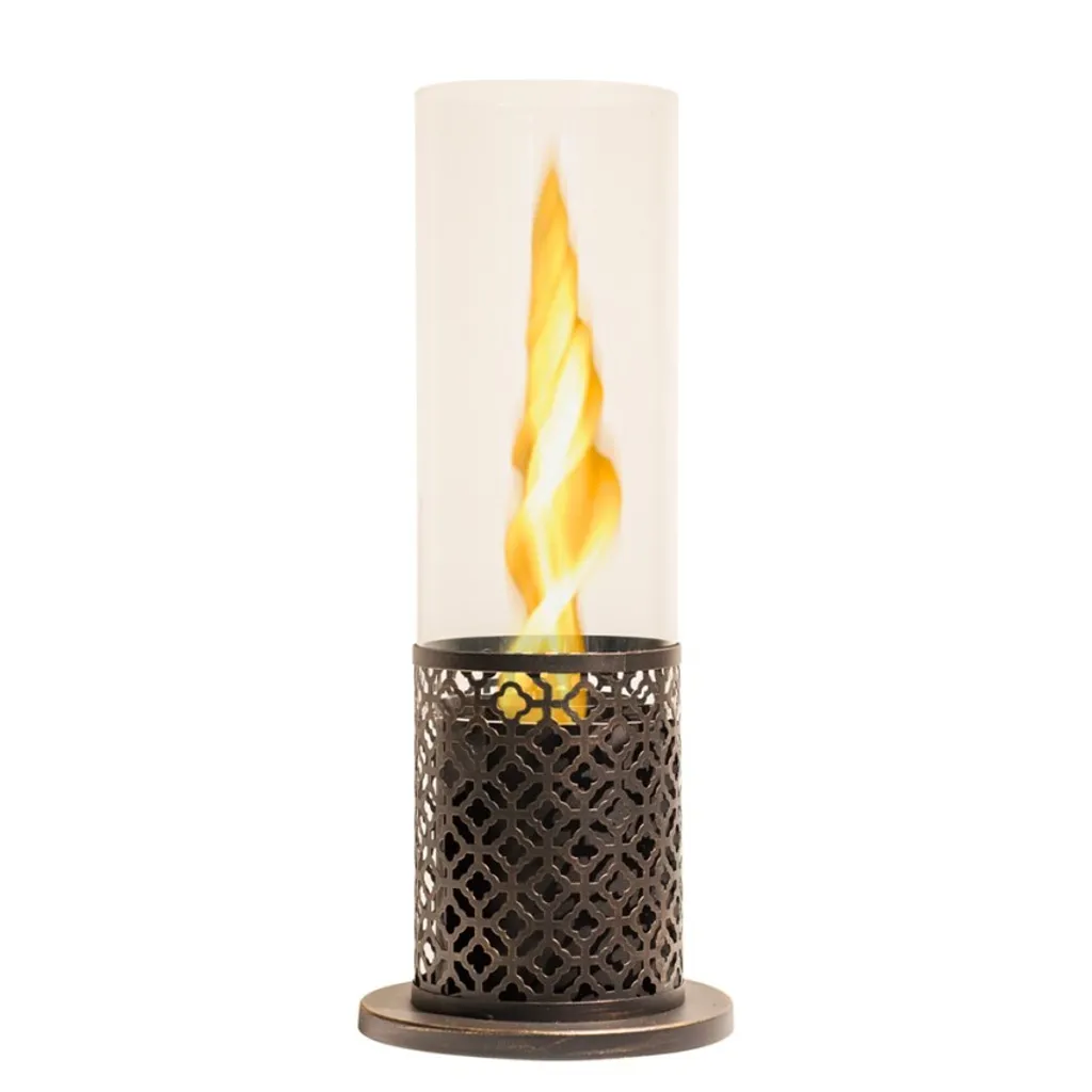 Biocamino TOLOSA Nero Oro | Atmosfera Romantica Fuoco Bioetanolo