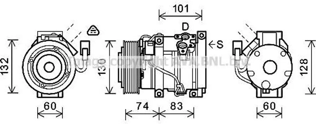 Compresseur de climatisation haute fiabilité AVA TOAK611 pour Camry