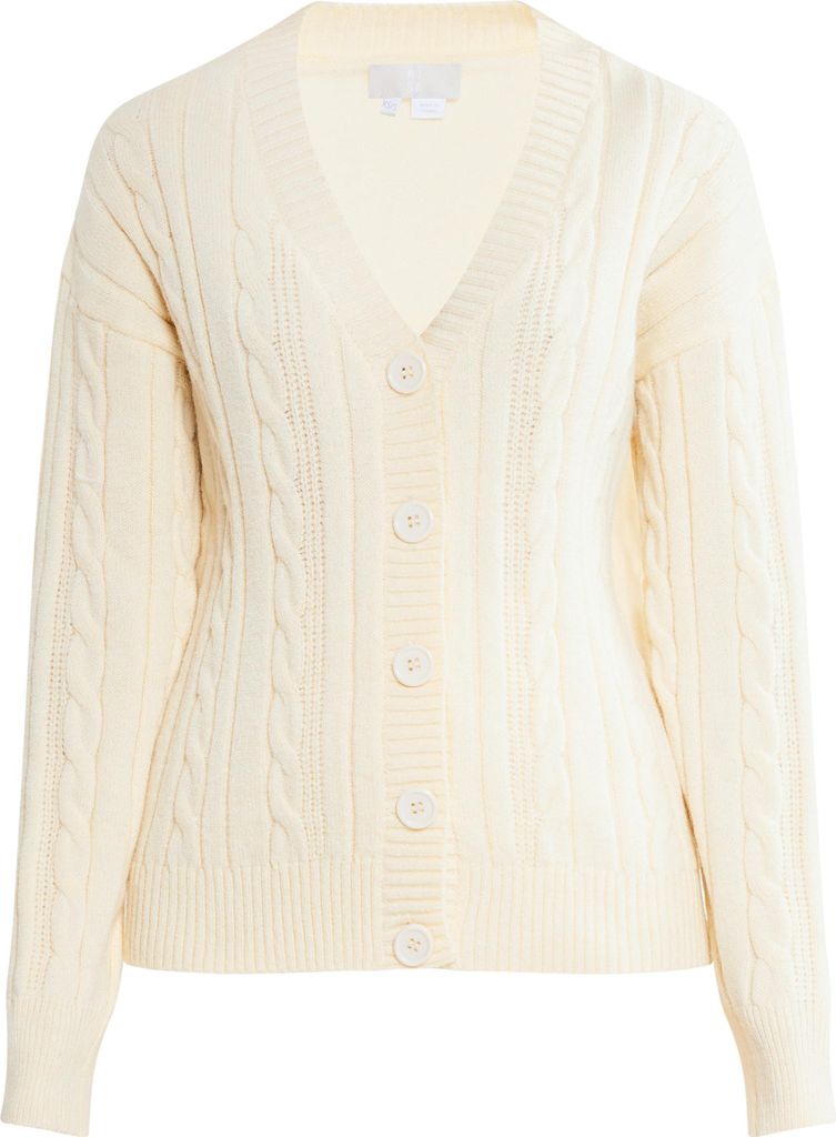 RISA damen strickjacke mit knöpfen - creme, XL/XXL