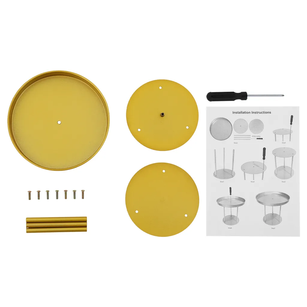 Porte-Fleurs Rond Géométrique 20x15cm, Structure Stable en Métal - 10Pcs