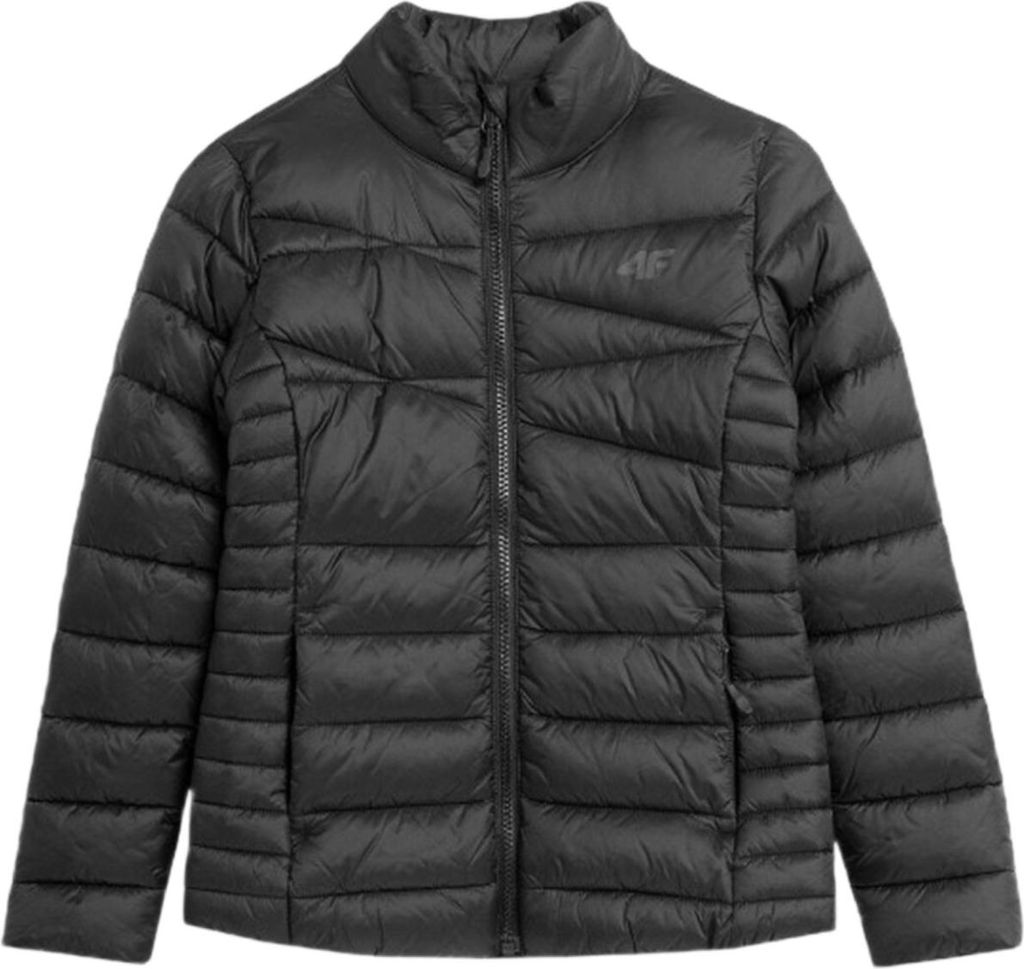 4F Kinder-Winterjacke Schwarz, Synthetische Füllung, Größe Produktbild 