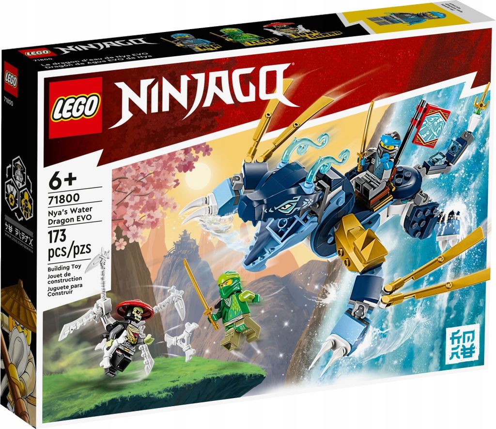 LEGO 71800 NINJAGO Nya's Water Dragon EVO, drago creatura Immagine del prodotto 
