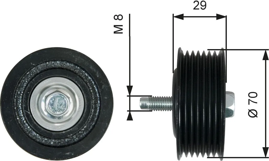 Poulie de renvoi pour entretien moteur Nissan Micra et Qashqai J10 Gates