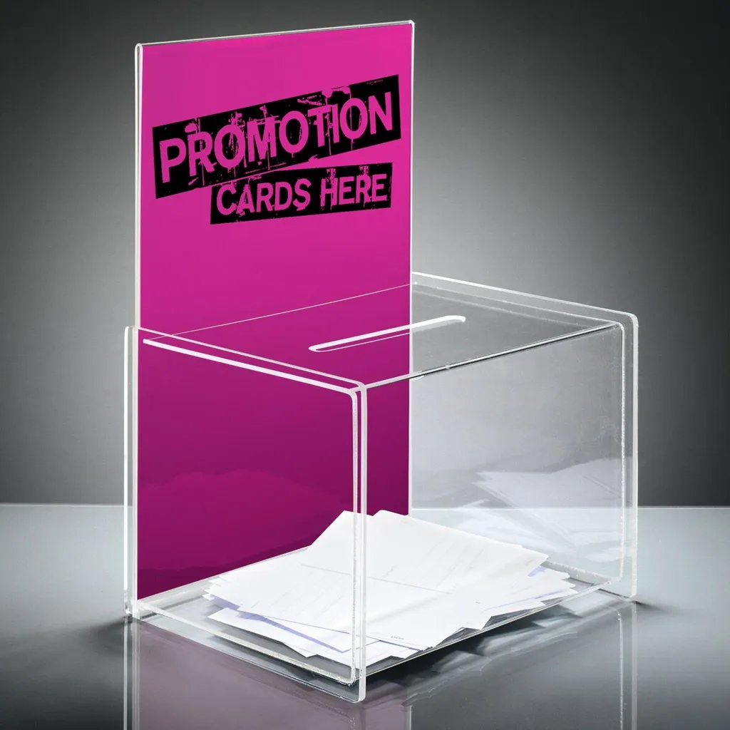 Urne de Vote en Plexiglas Transparent Sigel Aktionsbox Format Vertical - 6