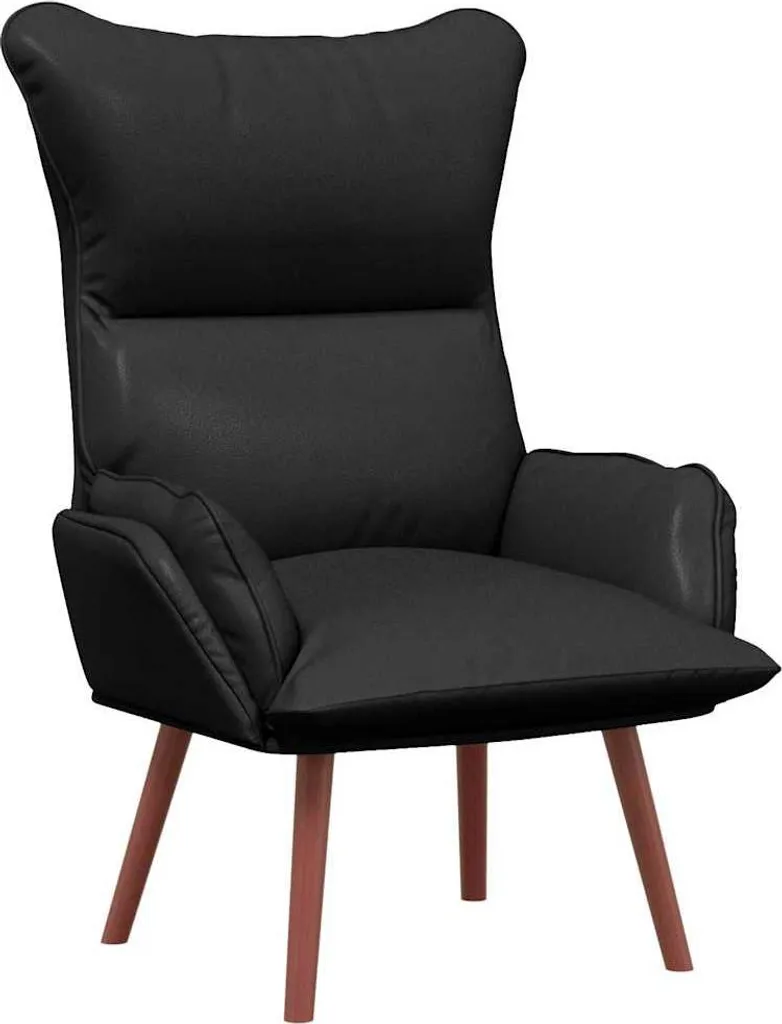 vidaXL Poltrona nera 69 x 74 x 93 cm in Pelle finta