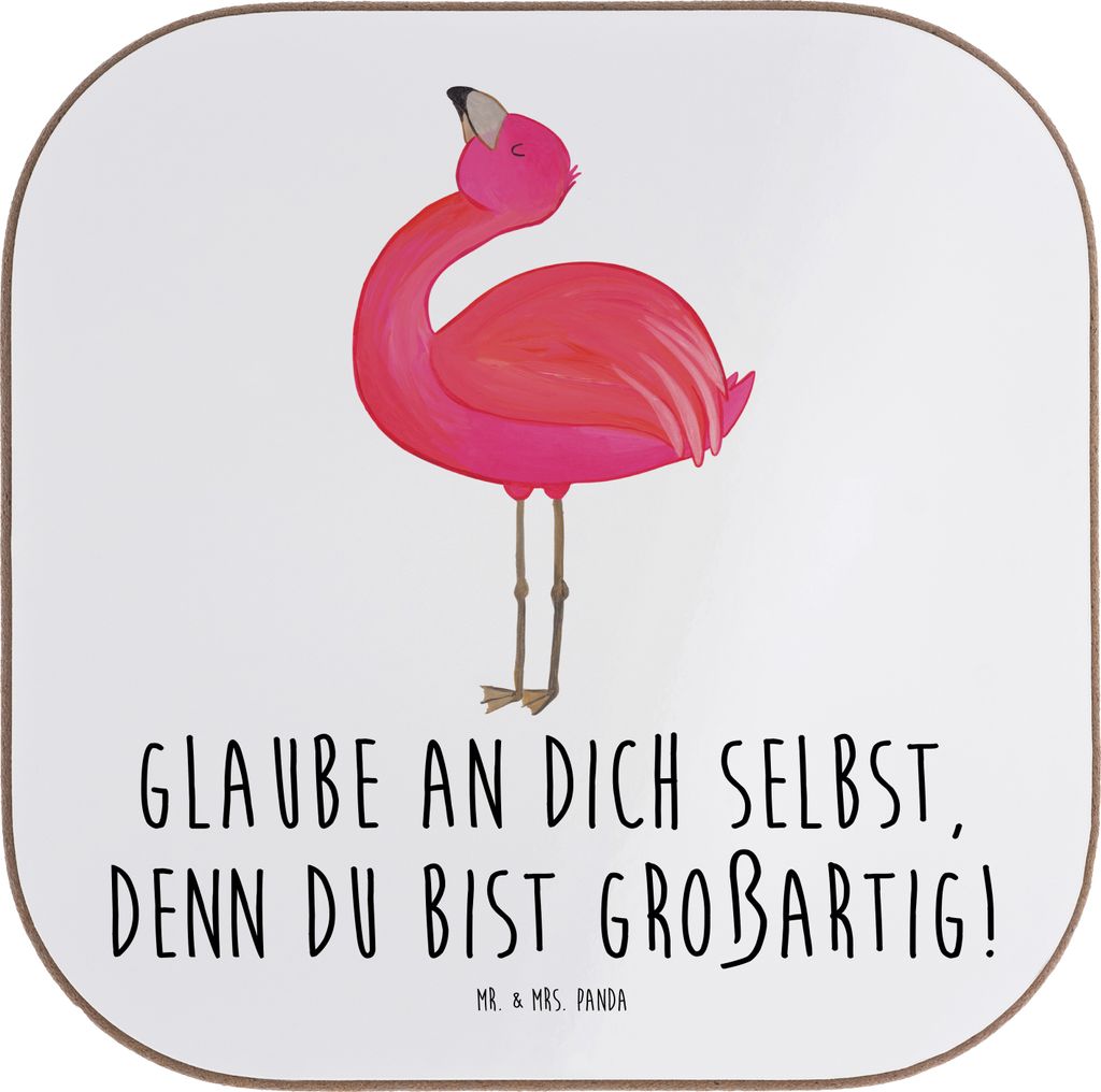 Mr. & Mrs. Panda Untersetzer für Gläser Selbstvertrauen stärken - Weiß - Geschenk, gläseruntersetzer, Inspiration, Herausforderungen meistern,...