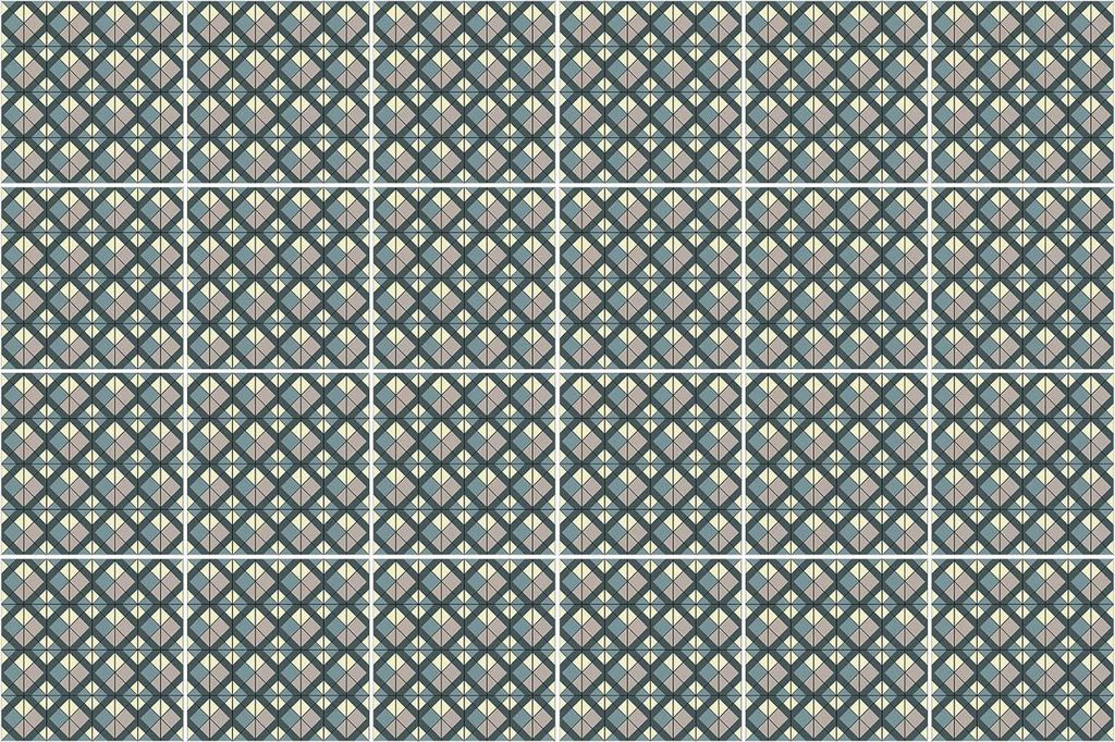 Fliesenaufkleber 15x15 cm – 24 Stück – Selbstklebend – Wasserfest – Pflegeleicht – Hitzebeständig – Für Küche & Bad – Geometrisch...