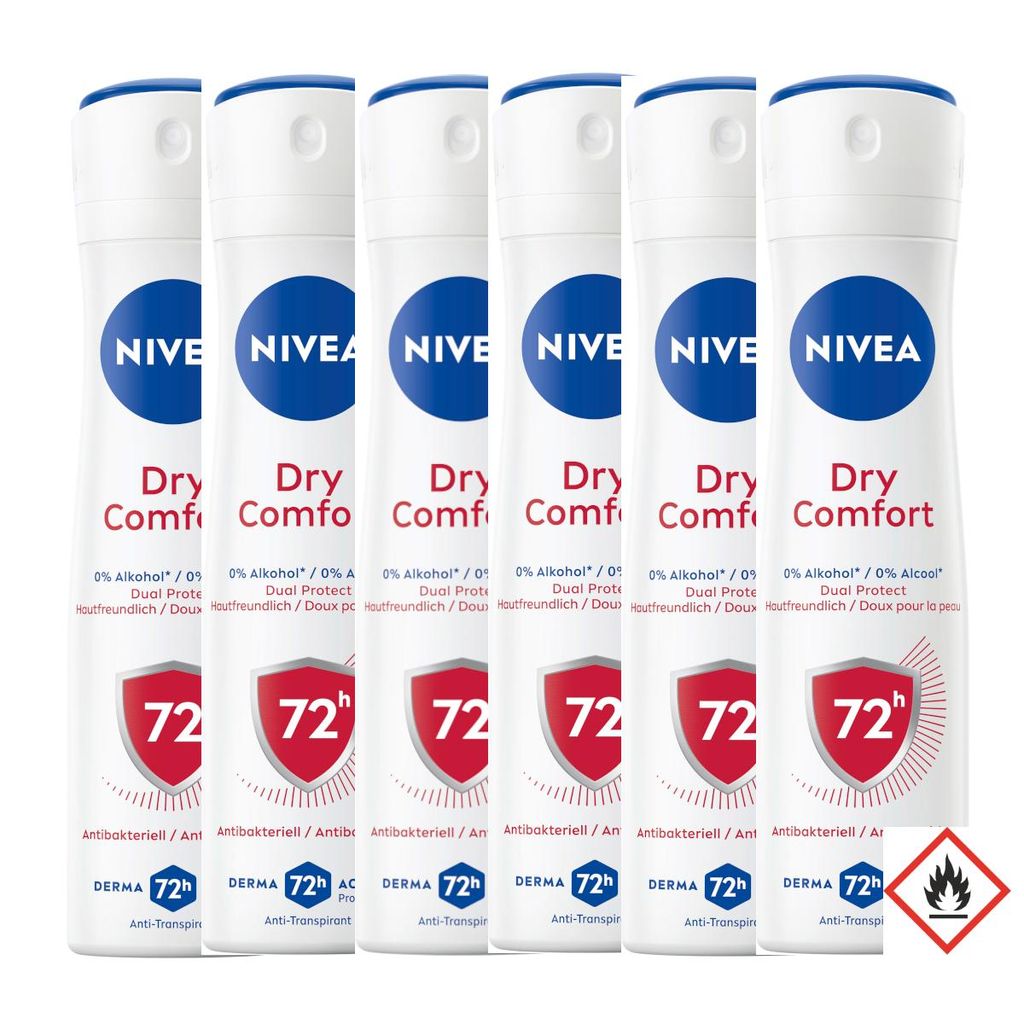 Nivea Dry Comfort deo sprej proti pocení 150ml 6er Packung Obrázek produktu 