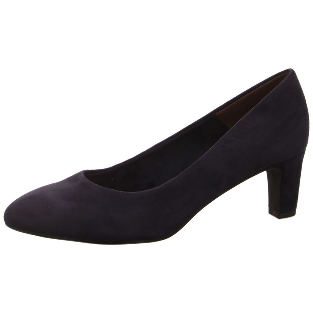 Tamaris Damen Pumps klassisch rund Blockabsatz samtige Produktbild 