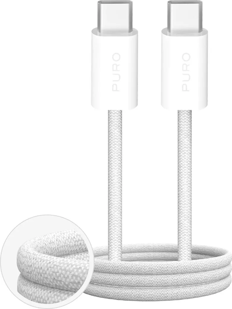 Fabrik 60W Cavo USB-C intrecciato da 3 m - bianco