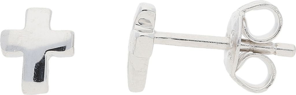 JuwelmaLux Ohrstecker Kreuz 925 Silber rhodiniert JL10-06-2446