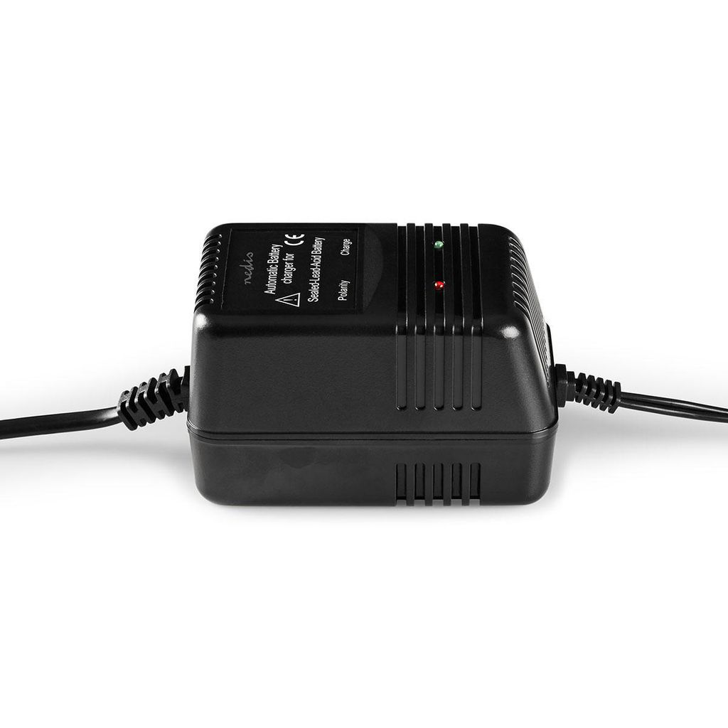 Nedis Blei-Säure-Batterie-Ladegerät - 2.3 / 6.9 / 13.8 V DC - 0.6 A A - Ladeerhaltung - Euro / Typ-C (CEE 7/16) - Batterieklemmen - Batterietyp ...