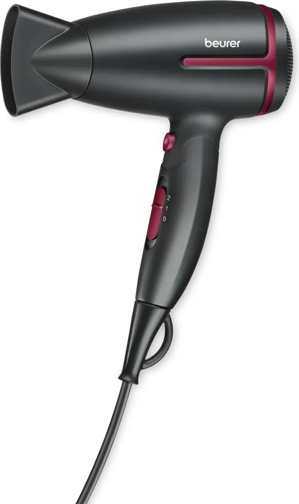 Sèche-cheveux de voyage Beurer HC 25 Noir avec fonction ionique 1600W