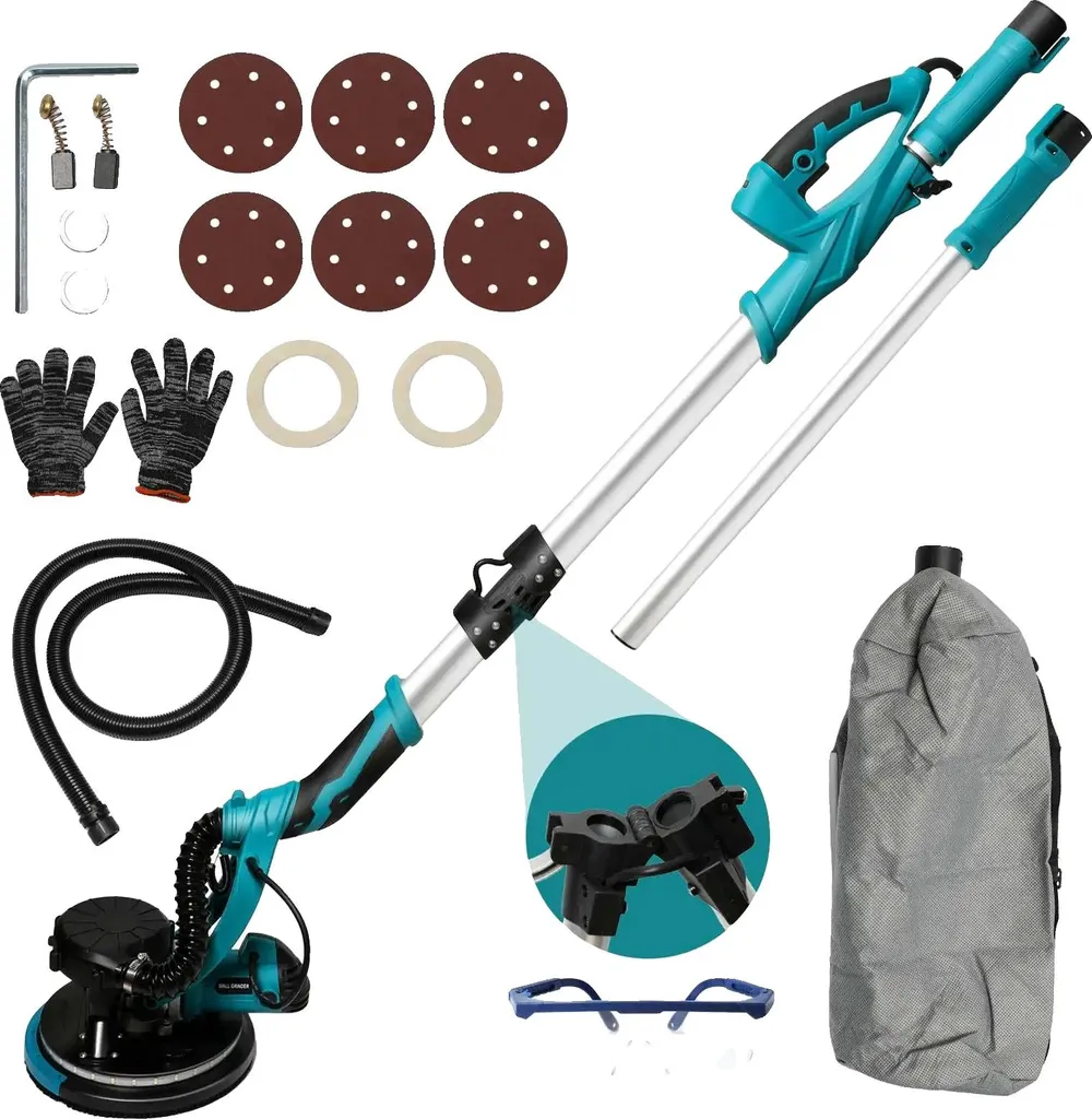Ponceuse pour travaux de peinture et cloisons sèches 1250W haute performance
