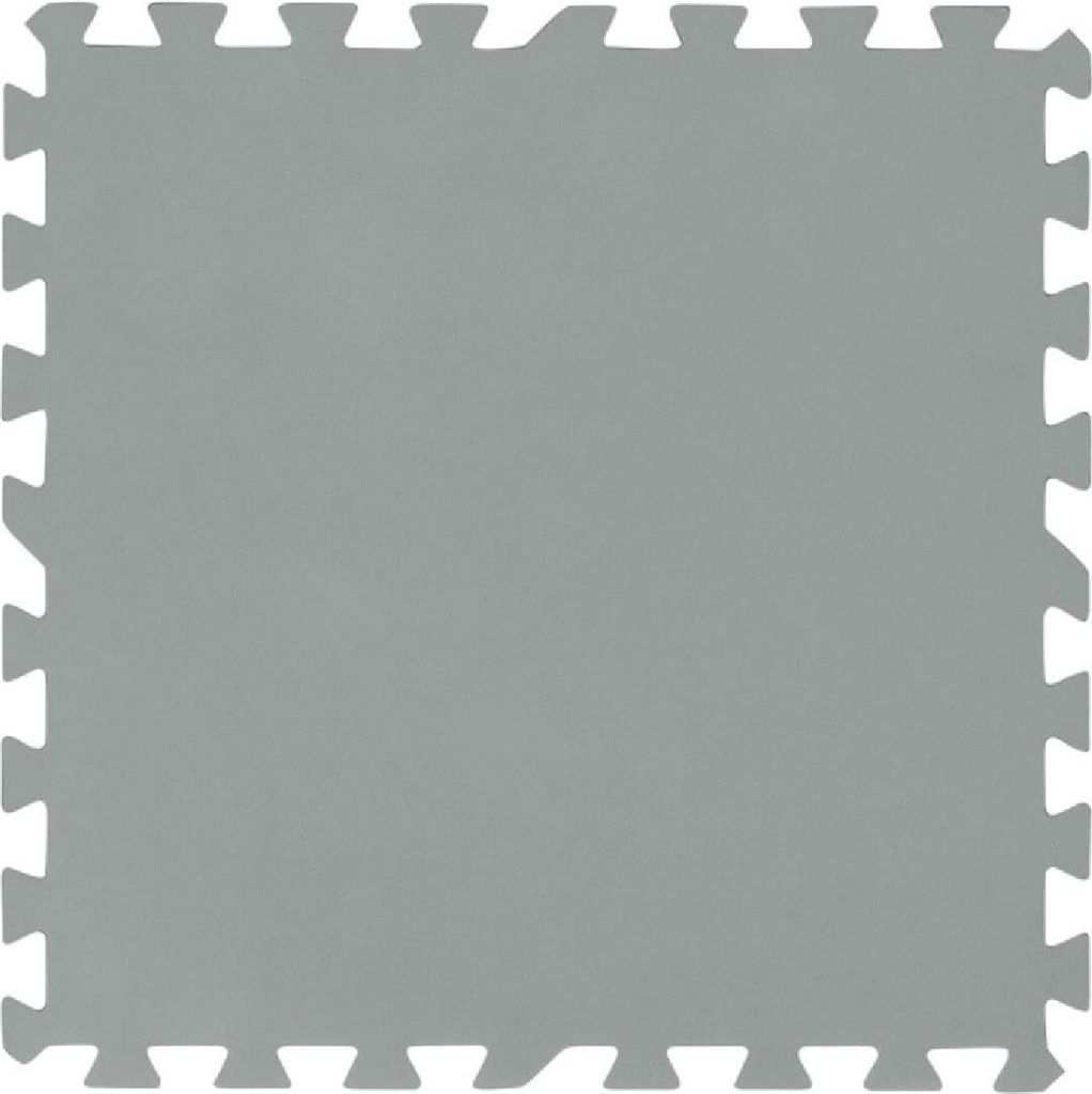 Bestway | Pool-Bodenschutzfliesen Set | XL-Pack 18 Stück á 50 x 50 cm | bis zu 4,5 m² | Grau | idealer Schutz für Pool & Rasen