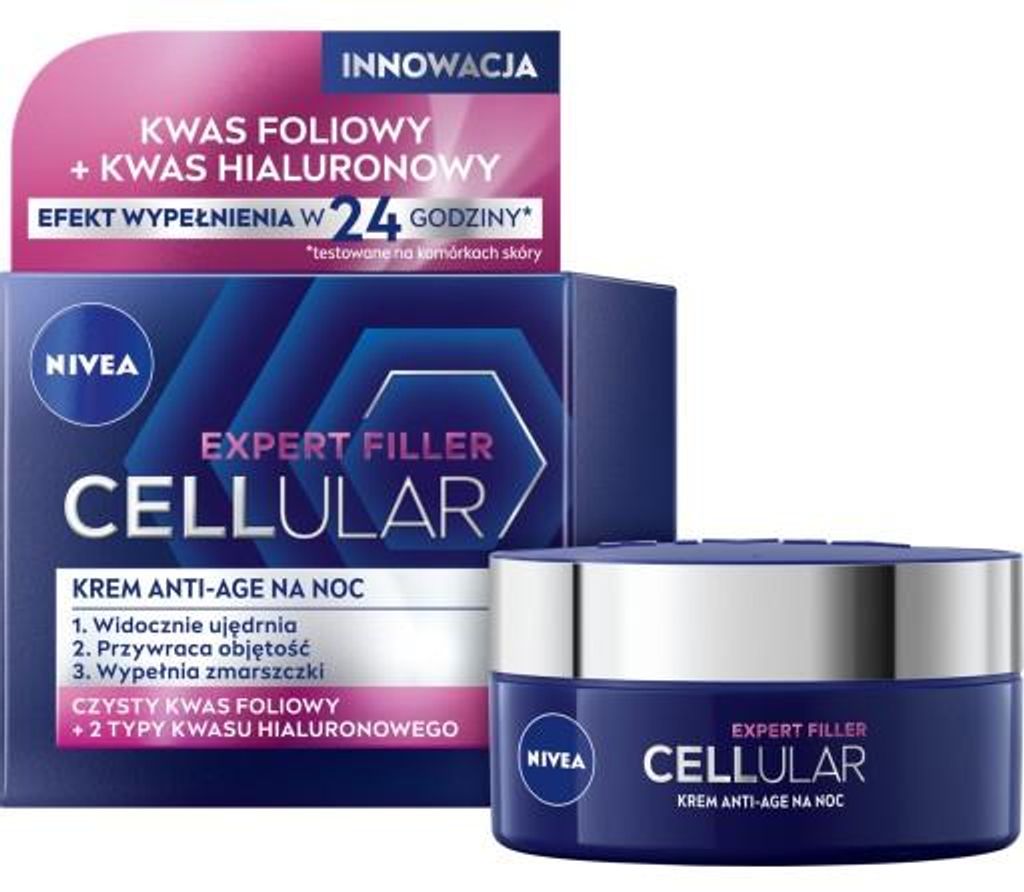 Nivea Crema antirughe Cellular Expert Filler Notte 50 ml Immagine del prodotto 