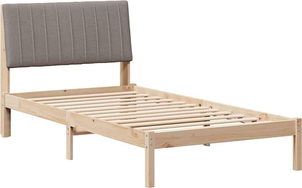 vidaXL Bettrahmen mit Kopfteil Braun 100 x 200 cm Massives Kiefernholz