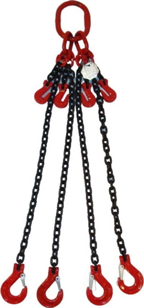 Joma-Tech 4-Strang Anschlagkette 1,5m GK8 8mm schwarz VK. Klaue