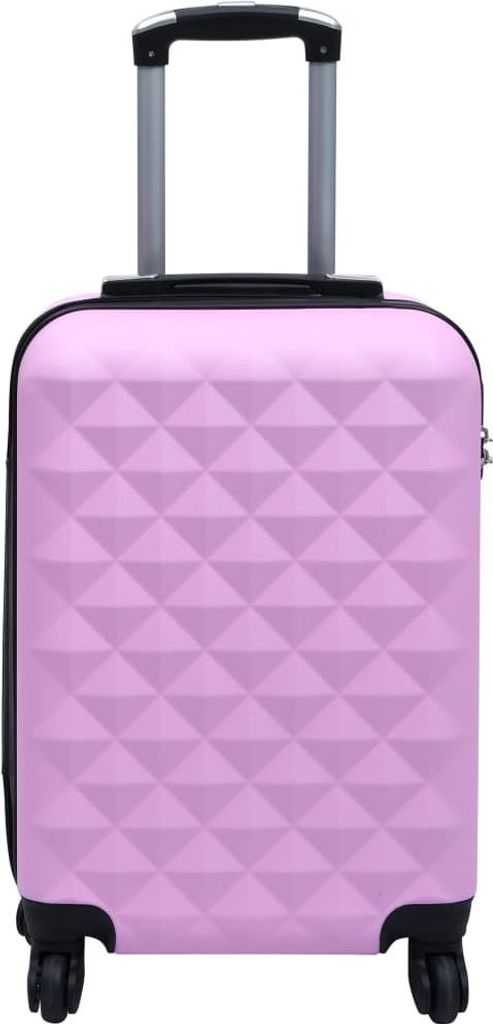vidaXL Hard Shell Trolley Pink ABS Obrázok produktu 