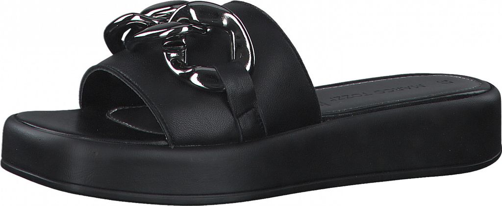 MARCO TOZZI Damen Leder Clogs Pantoletten Kette Plateau Produktbild 3