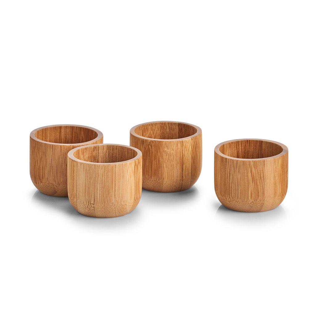 ZELLER PRESENT Set de coquetiers en bambou Ø5x4cm 4 pcs. Image du produit 