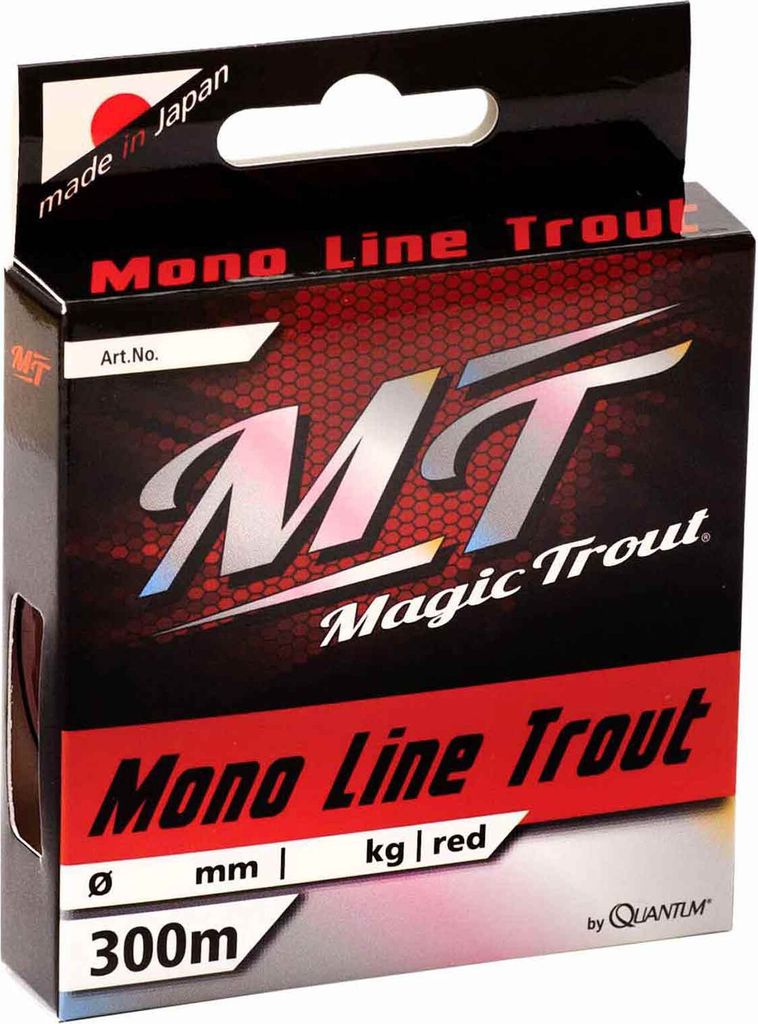 Quantum Magic Trout Mono Line 300m rot - Angelschnur, Durchmesser/Tragkraft:0.16mm / 2.0kg