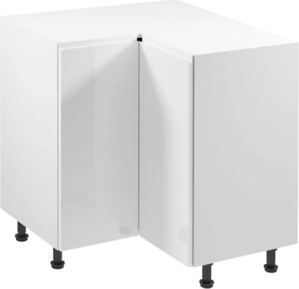 Caisson de cuisine d'angle bas avec fond lumineux brillant série Onyx