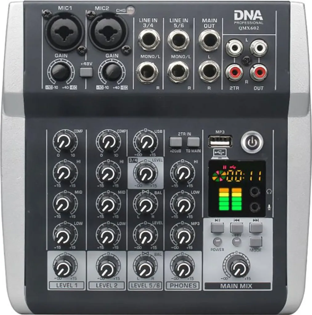 Denon DNA QMX602 Mixer Analogico 6 Ch con Bluetooth e Battery