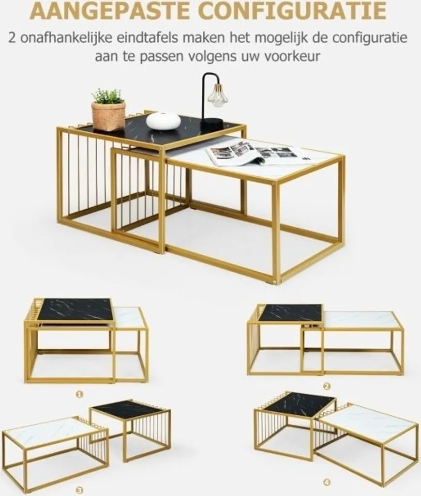 Table d'Appoint Stable et Modulable SETUAL pour Petits Espaces Design - 8