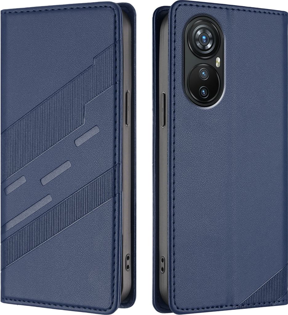 Hülle für Blackview A200 Pro, Kunstleder Brieftaschen Handyhülle mit Kartenfach und Standfunktion Blau