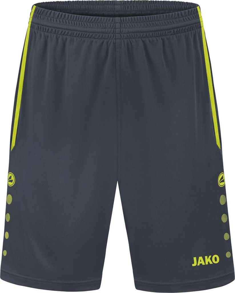 Jako Allround Shorts Herren - Anthrazit / Lemon