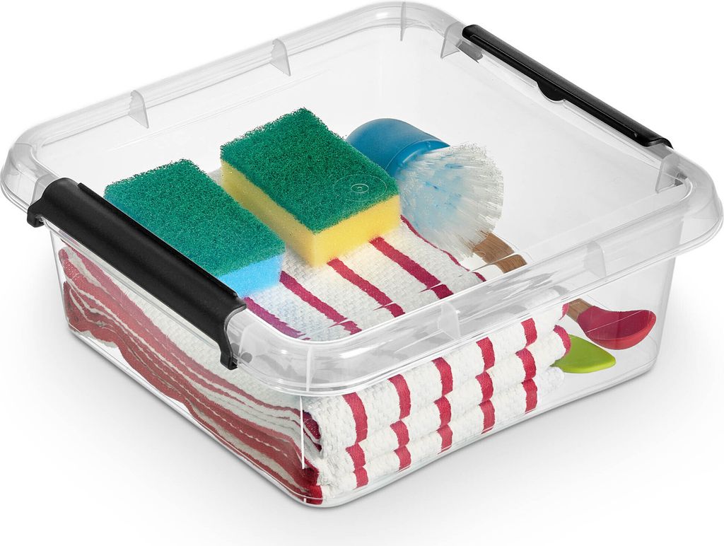 Contenitore in plastica con coperchio, scatola organizer Immagine del prodotto 