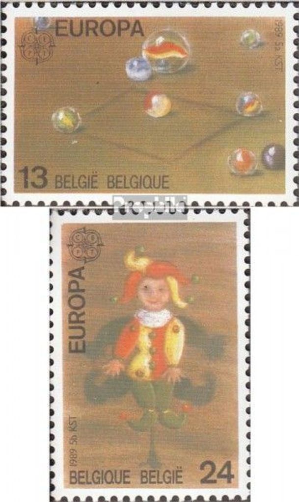 Briefmarken Belgien 1989 Mi 2375-2376 (kompl.Ausg.) postfrisch Kinderspiele