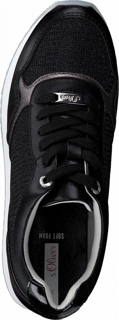 s.Oliver Damen Schnürschuhe sportlich schwarz Gr. 38
