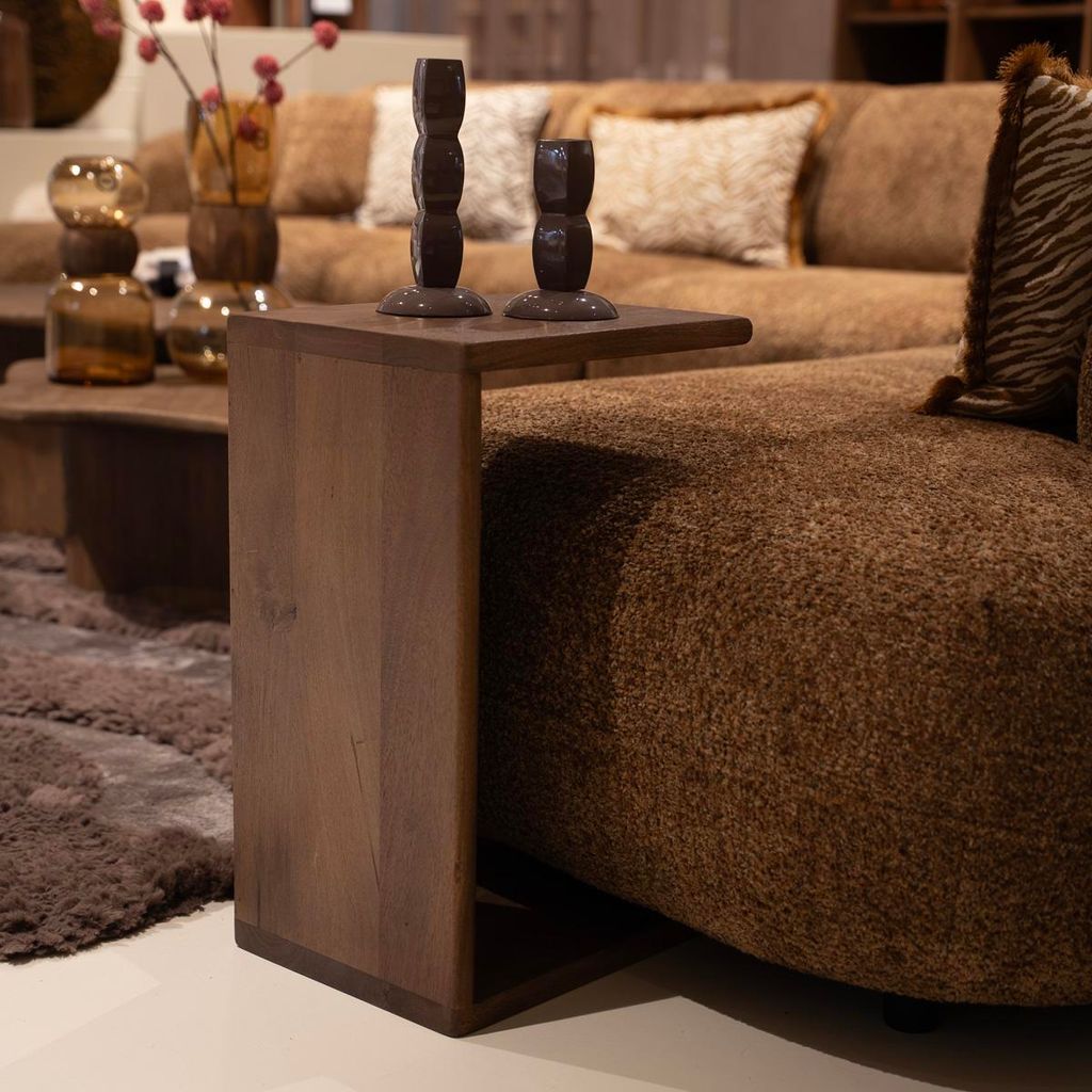 Giga Meubel Beistelltisch Nila - Holz dunkelbraun - 36x28x56cm