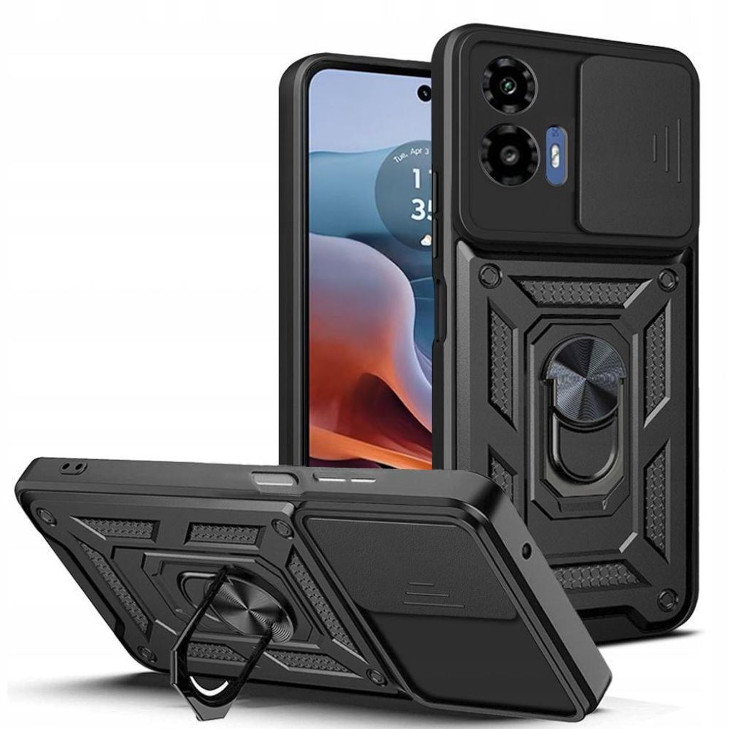 Techsuit Camshield Back Cover Hlle fr Motorola Moto G34 - Schwarz