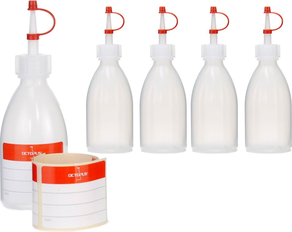 Octopus 5 x 100 ml Quetschflaschen, Spritzflaschen aus LDPE Produktbild 1
