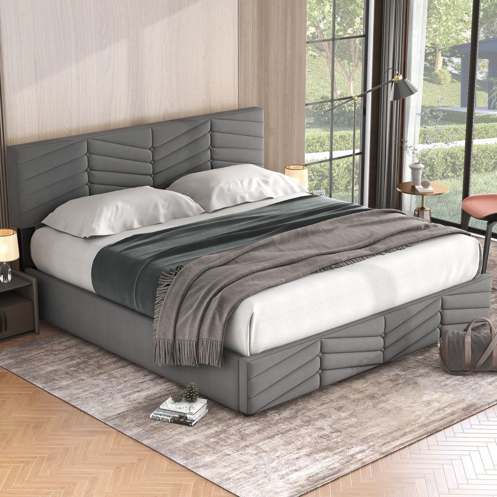 okwish Letto imbottito 180 x 200 cm, letto matrimoniale, Immagine del prodotto 