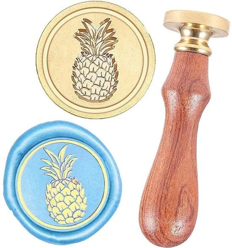 Tampon en bois pour faire-part mariage et invitations ananas