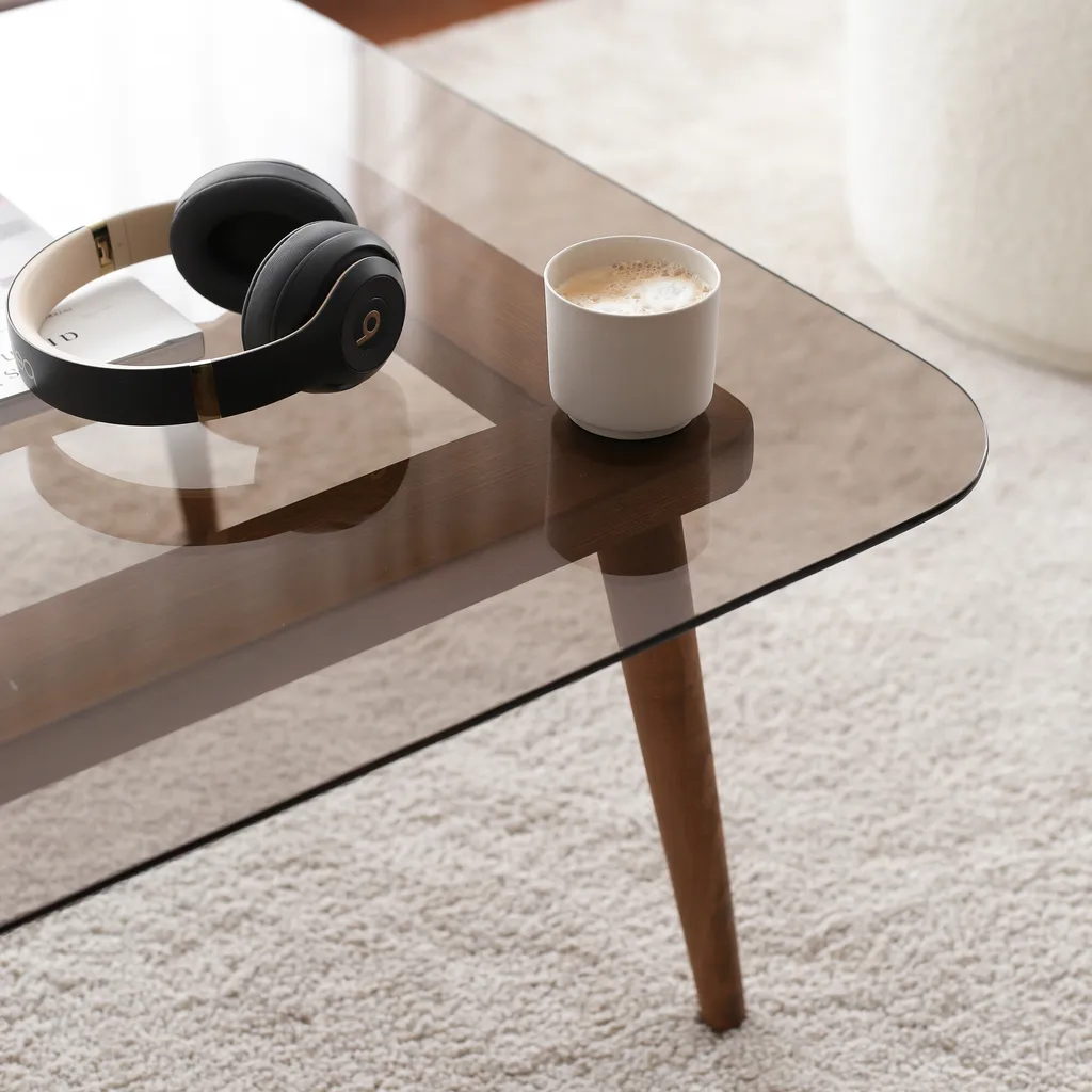 Table Basse Industrielle Bronze et Bois Smart Skye Decor Robuste 80x80 - 6