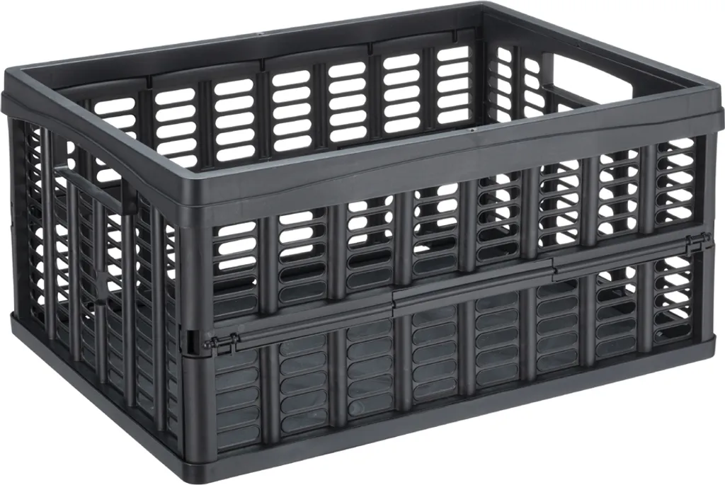 Caisse pliable pour coffre de voiture et garage 32,5L plastique noir