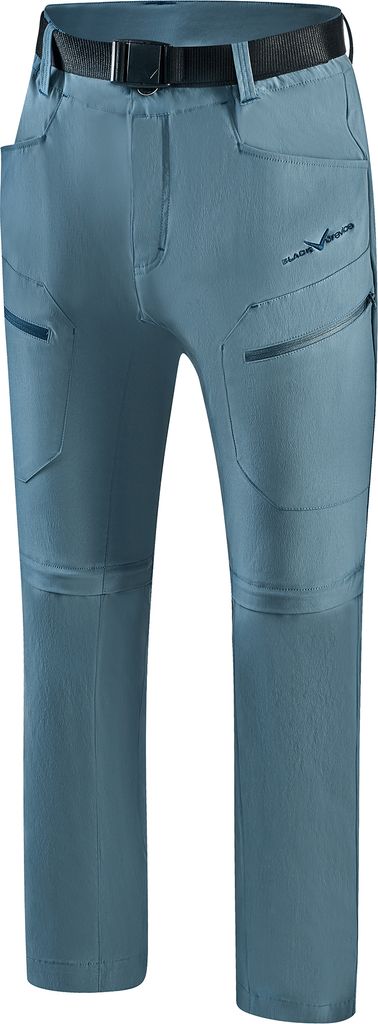 BLACK CREVICE - Herren Wanderhose mit abnehmbaren Beinen - Zip-Off | Farbe: Blue Mirage | Größe: M