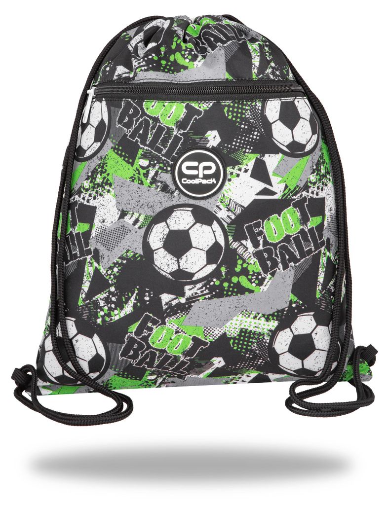 CoolPack Turnbeutel Let's gol! Kunstfaser schwarz, grün Produktbild 
