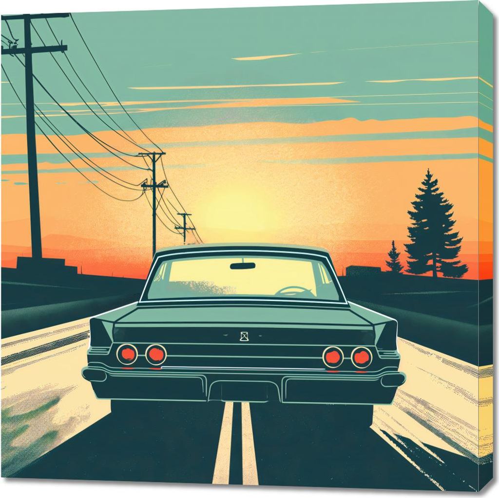 Bild 90x90cm Abenteuer am Horizont