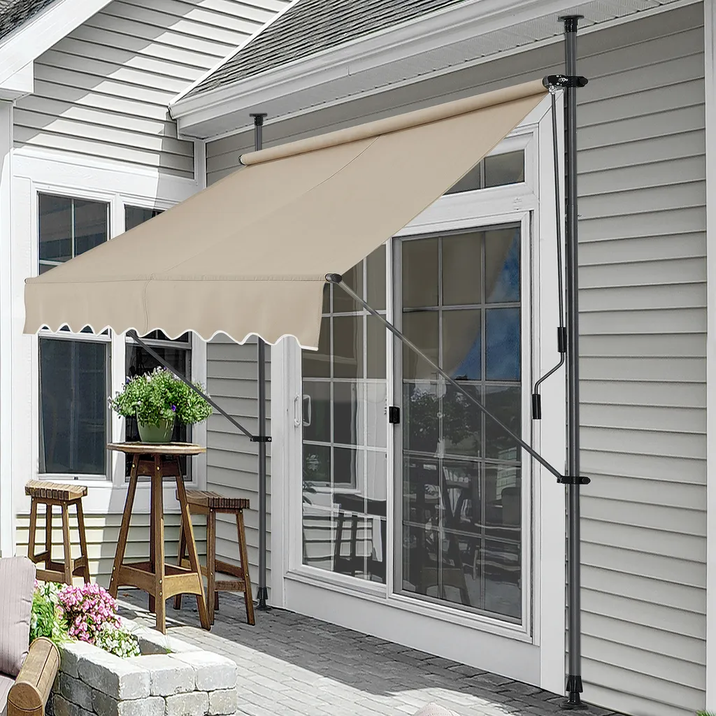 Tenda da Sole a Morsetto Stem 400 cm Sabbia - Senza Forare il Balcone